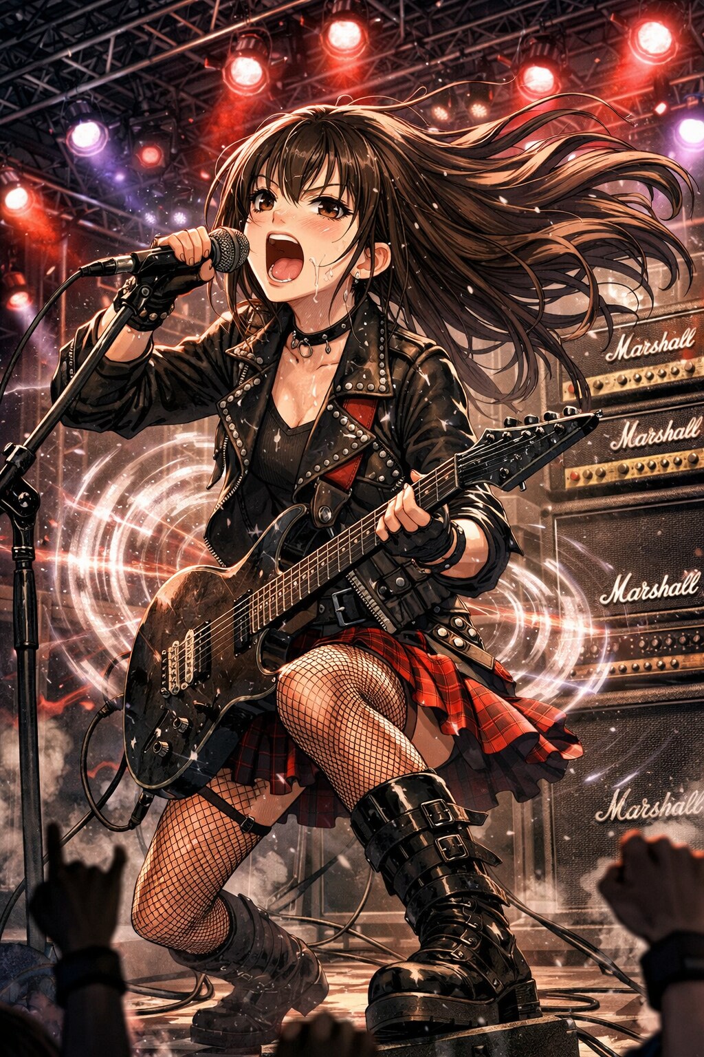 ロックを熱唱する女の子 | の人気AIイラスト・グラビア