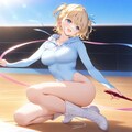金髪ショート新体操美少女 4枚目