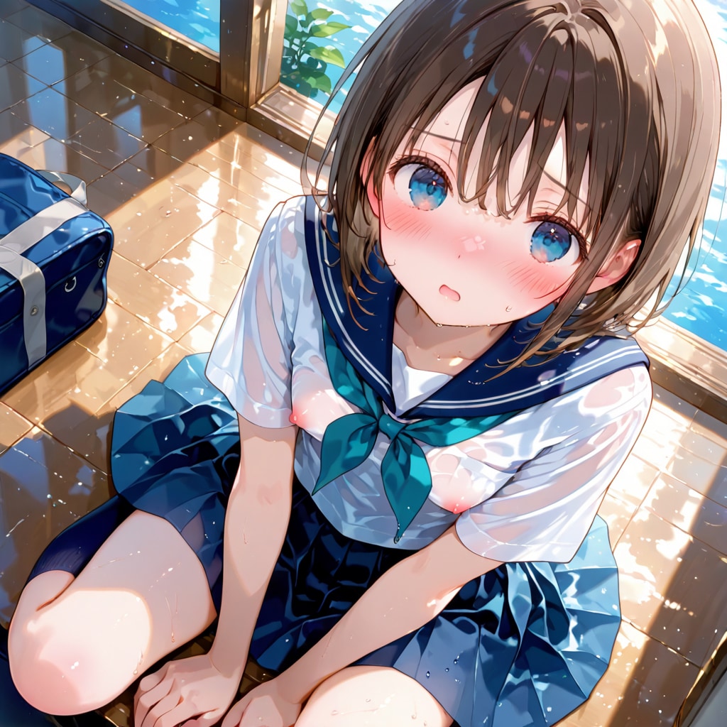 ゲリラ豪雨の中…
