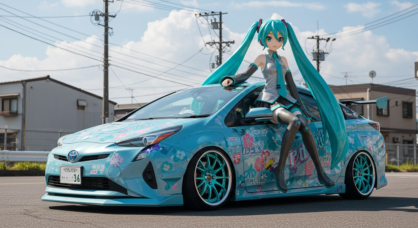 初音ミクとプリウスセダン | の人気AIイラスト・グラビア