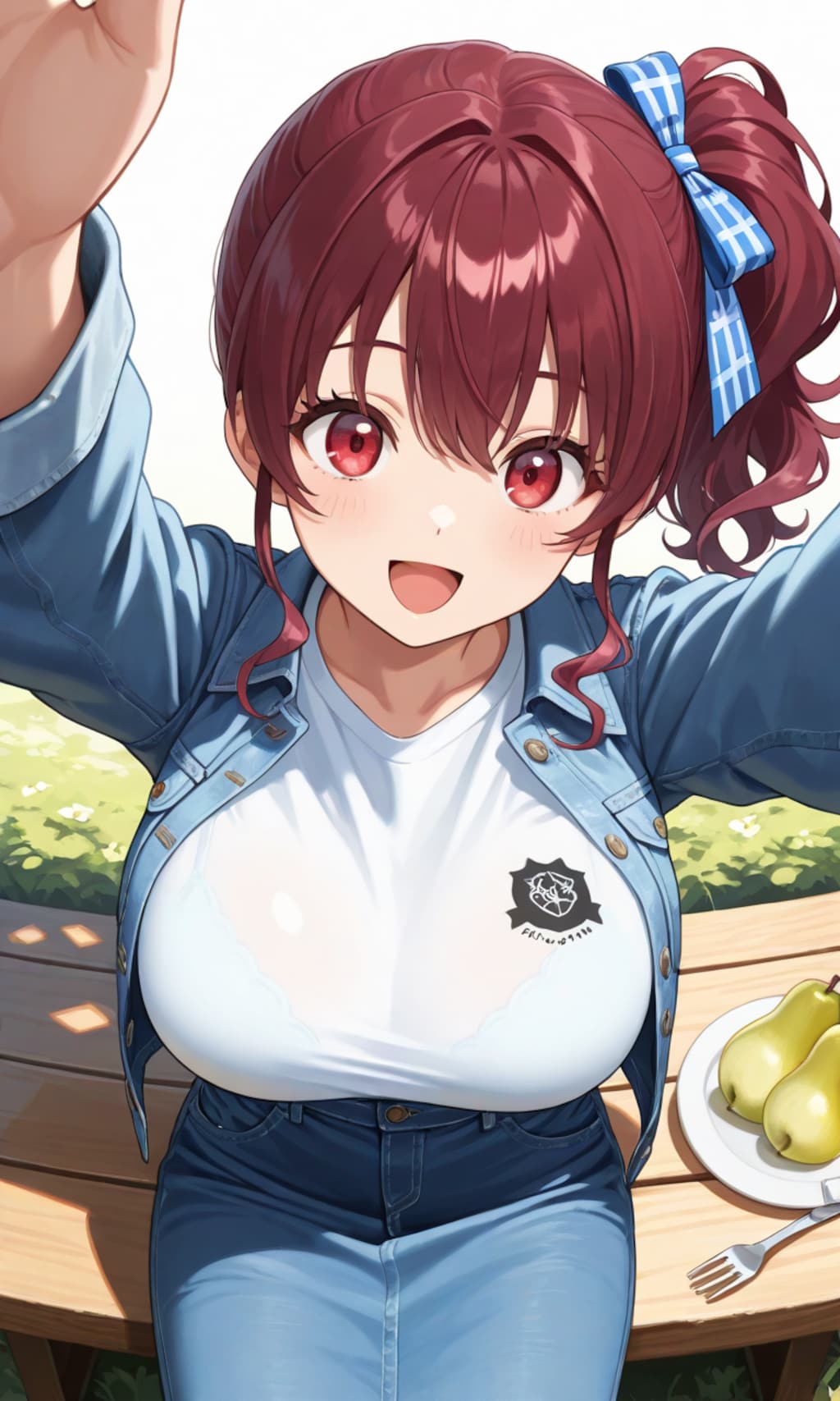 果物狩りデートのリボンちゃん