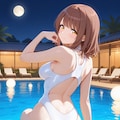 モノキニの心実を後ろから(PixAI版) 3枚目