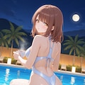 モノキニの心実を後ろから(PixAI版) 4枚目