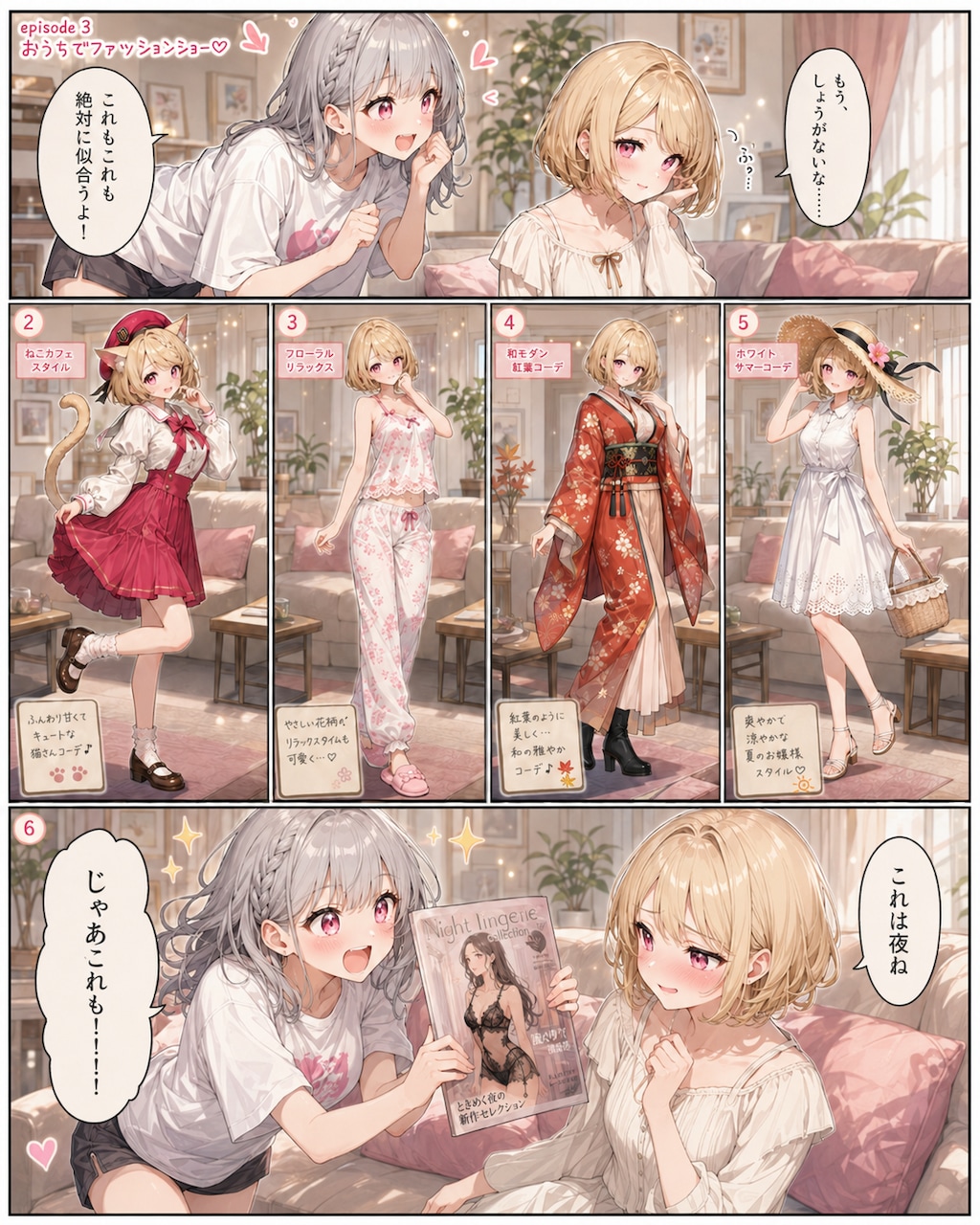 日常回｜お家でファッションショー