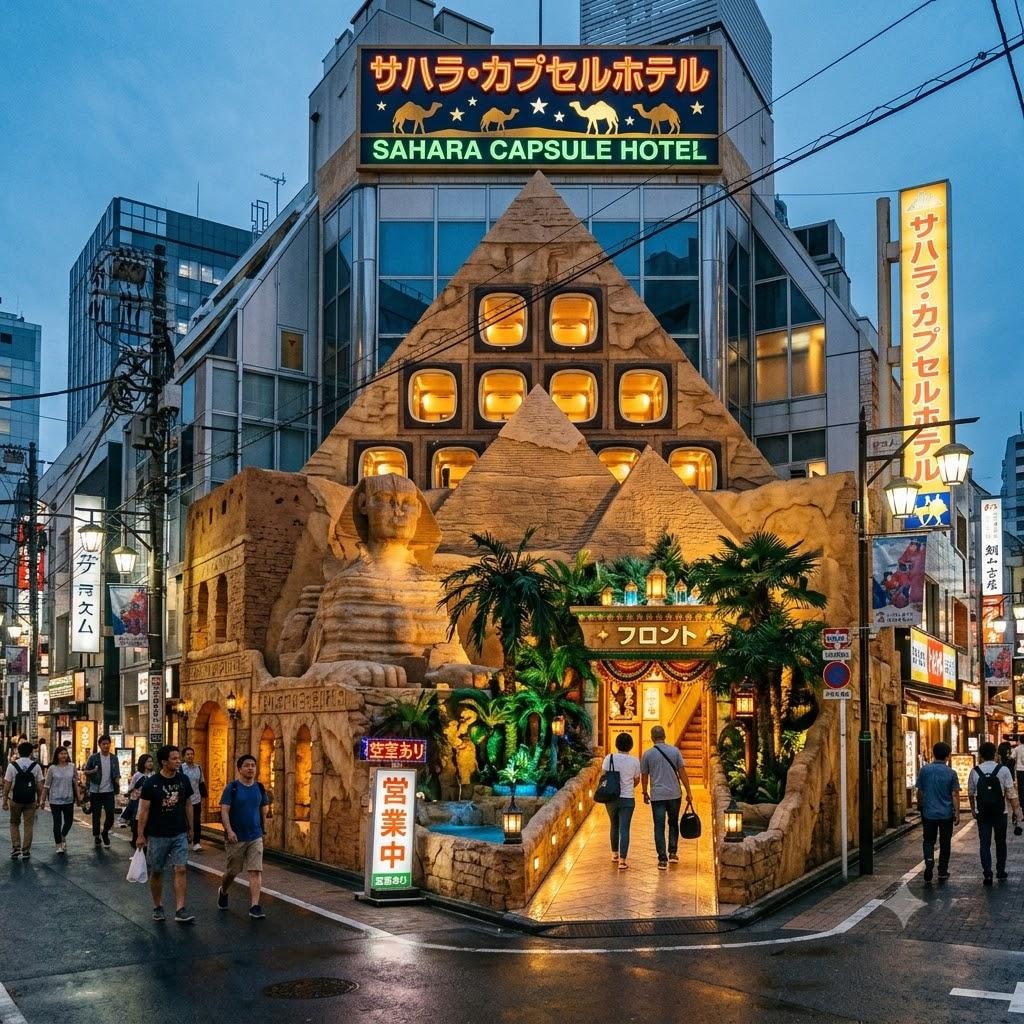 サハラ砂漠カプセルホテル