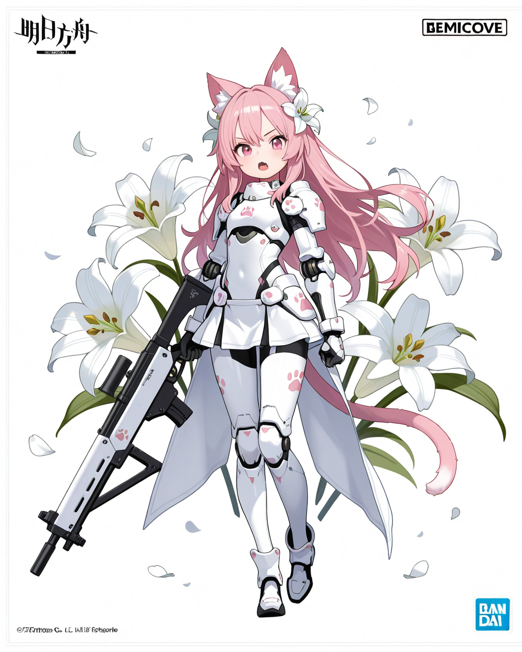 ヴァイスアイン・バトルフラワーガール・リリィ装備をうちのねこに着せたった！！