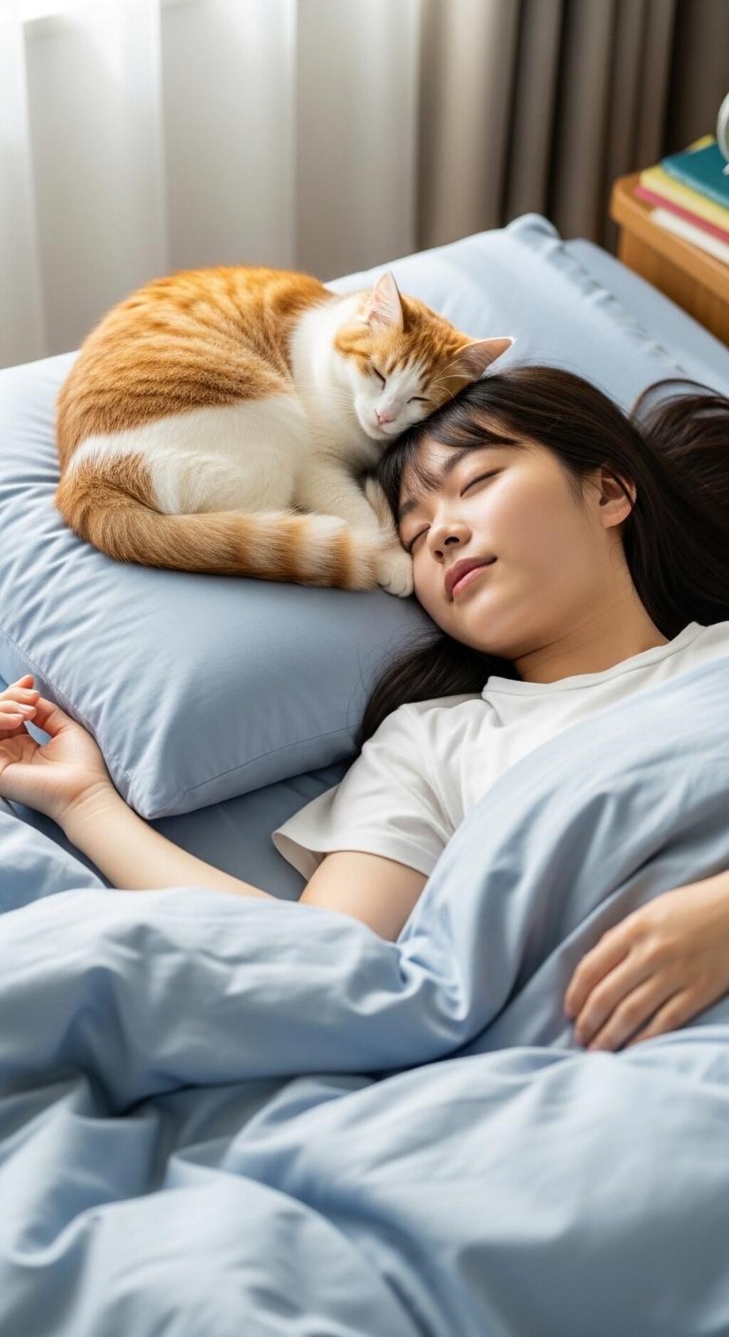 おでこ寝にゃんにゃん