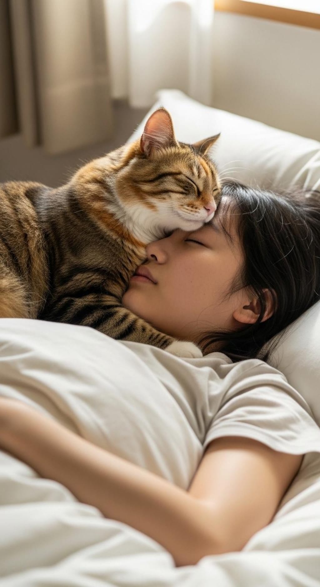 おでこ寝にゃんにゃん