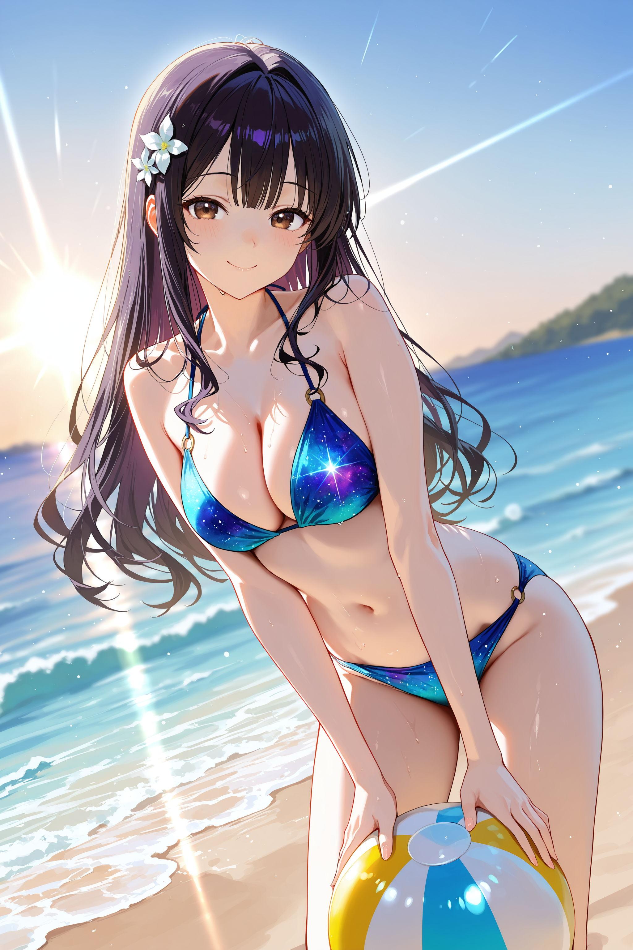 夏だ！ビーチだ！異世界だ！（異世界神社の巫女さん（神楽さん休憩中））