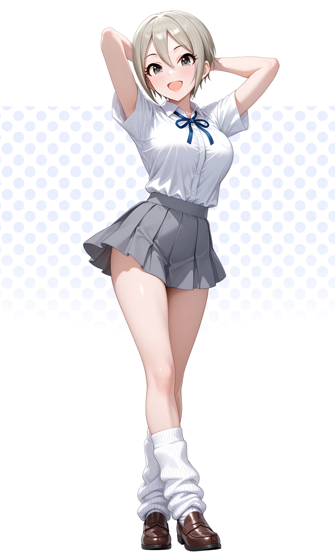 美嘉と周子のミニスカ制服＆ルーズソックス