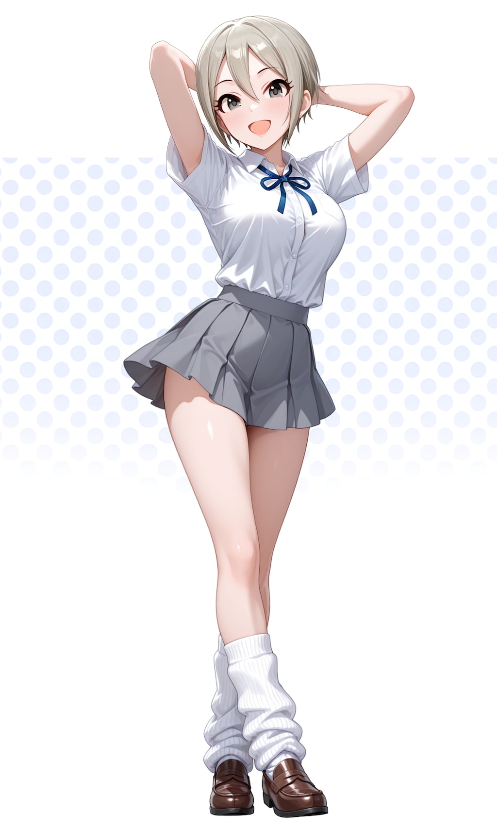 美嘉と周子のミニスカ制服＆ルーズソックス