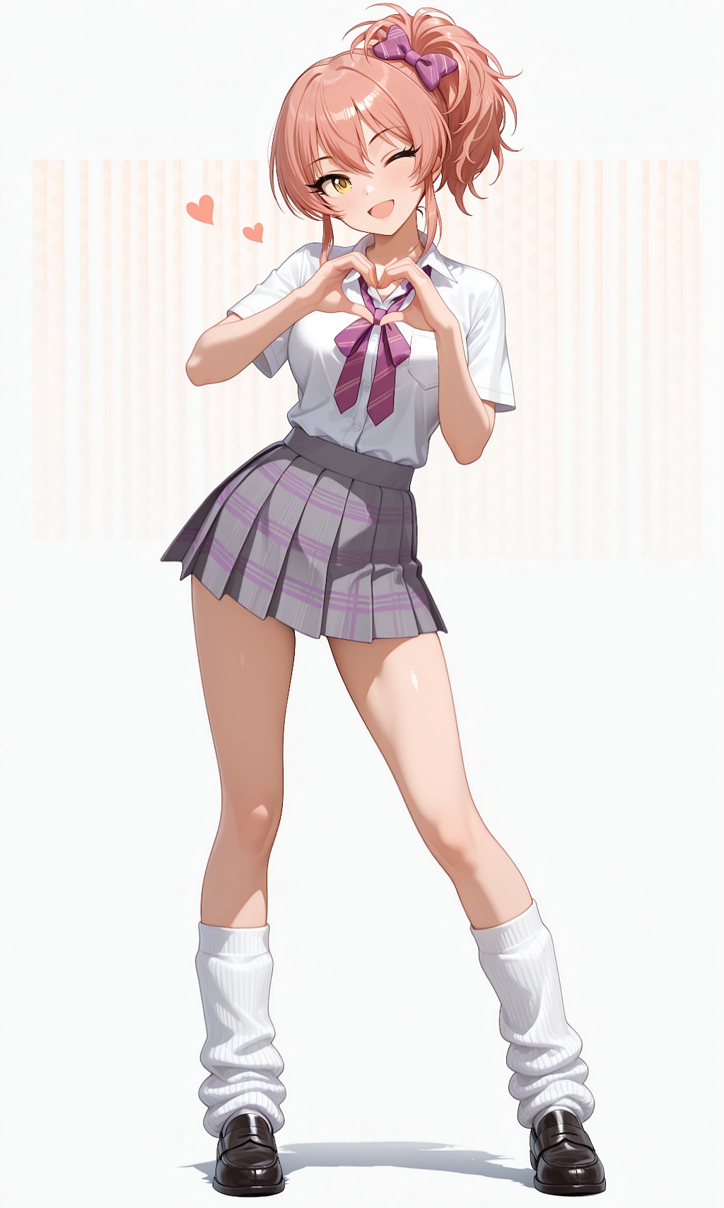 美嘉と周子のミニスカ制服＆ルーズソックス