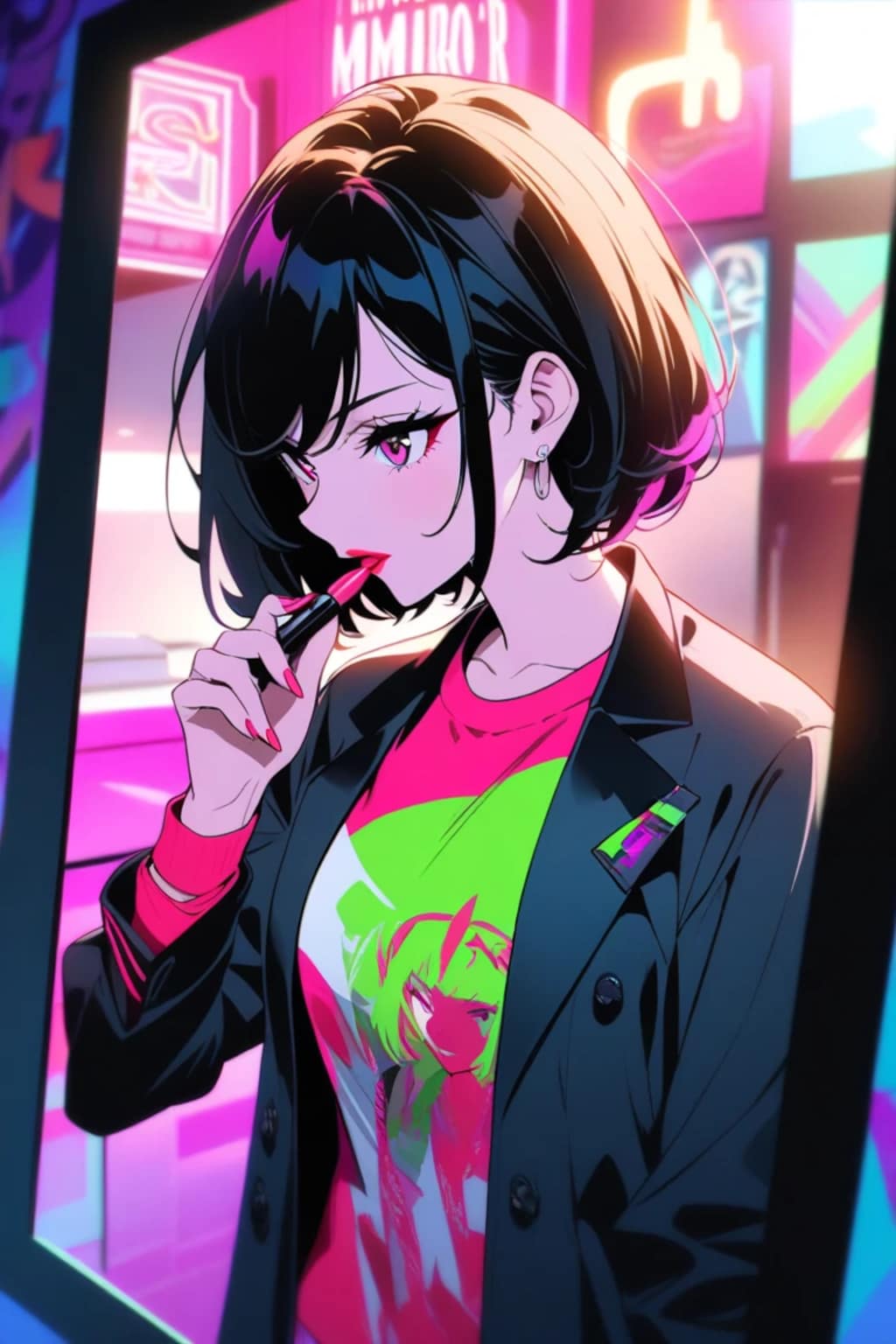 ルージュを塗る