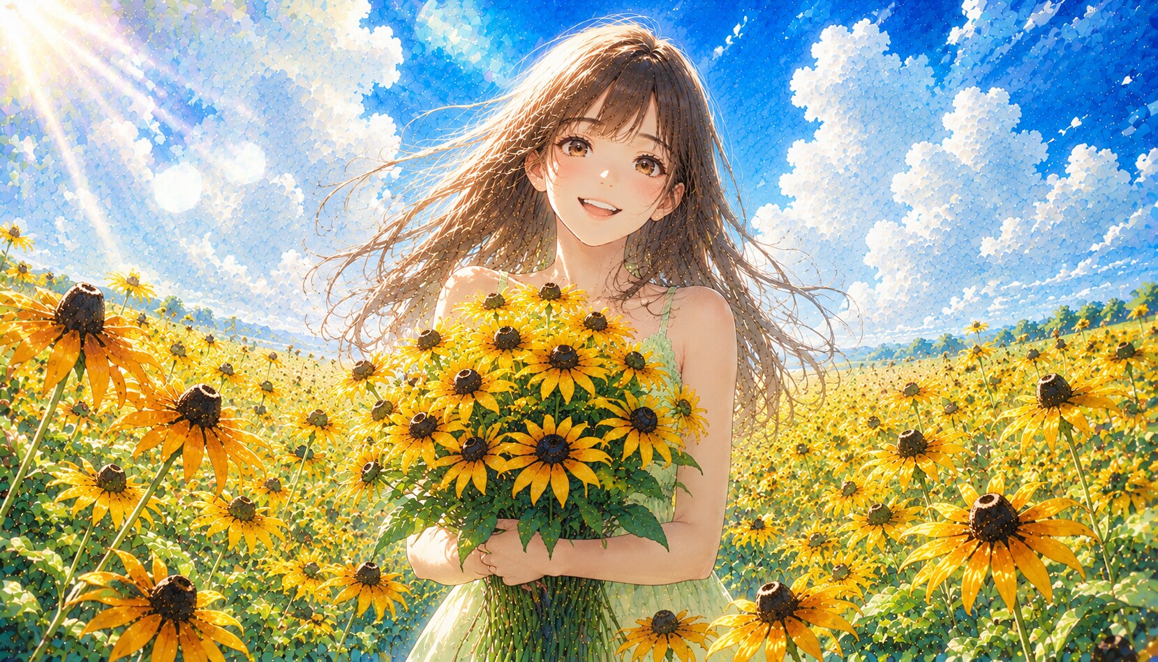 誕生花　0825 ルドベキア | の人気AIイラスト・グラビア