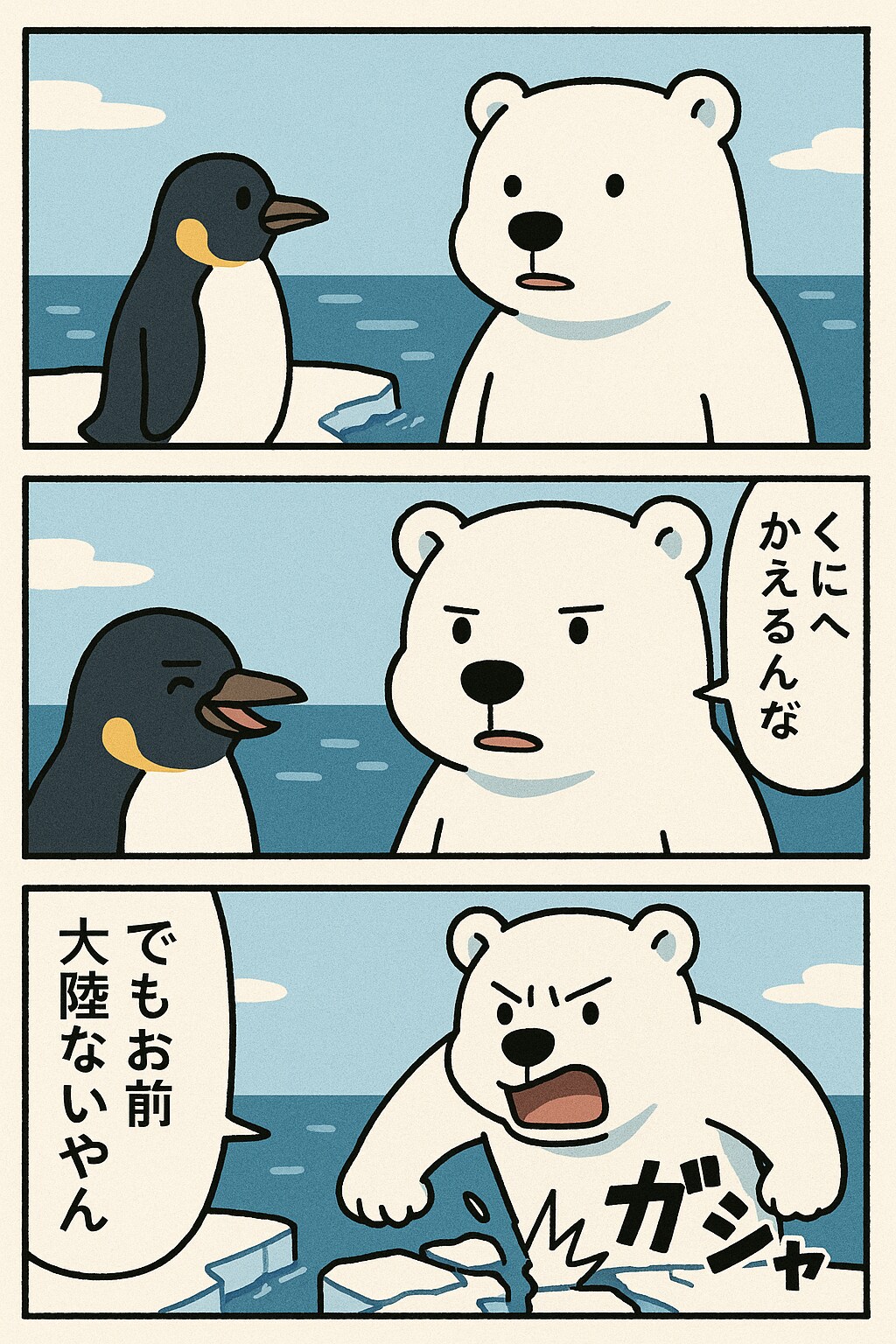南極VS北極 くにへかえるべきはどちらか