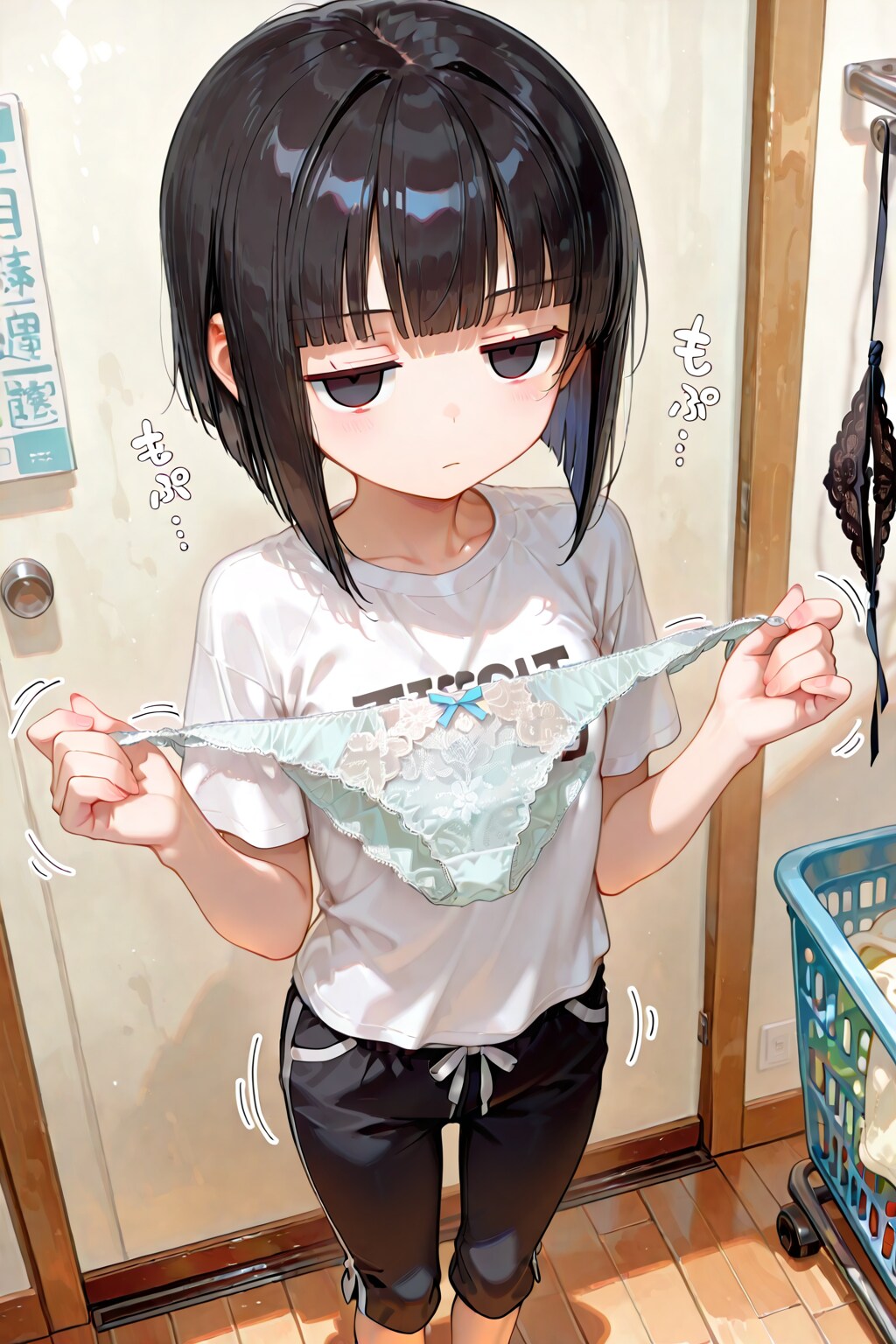 ママンの下着を見て、なんとも言えない表情になった小さい子ｗ