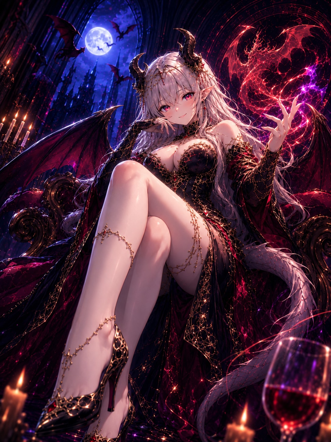 夜宴の魔姫 | の人気AIイラスト・グラビア