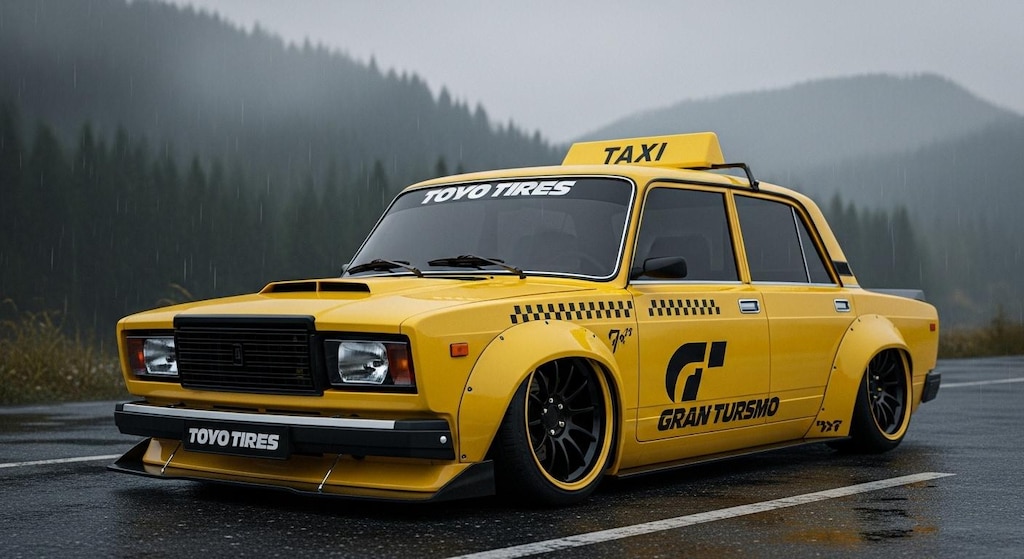 ラーダイエロータクシーのドリ車