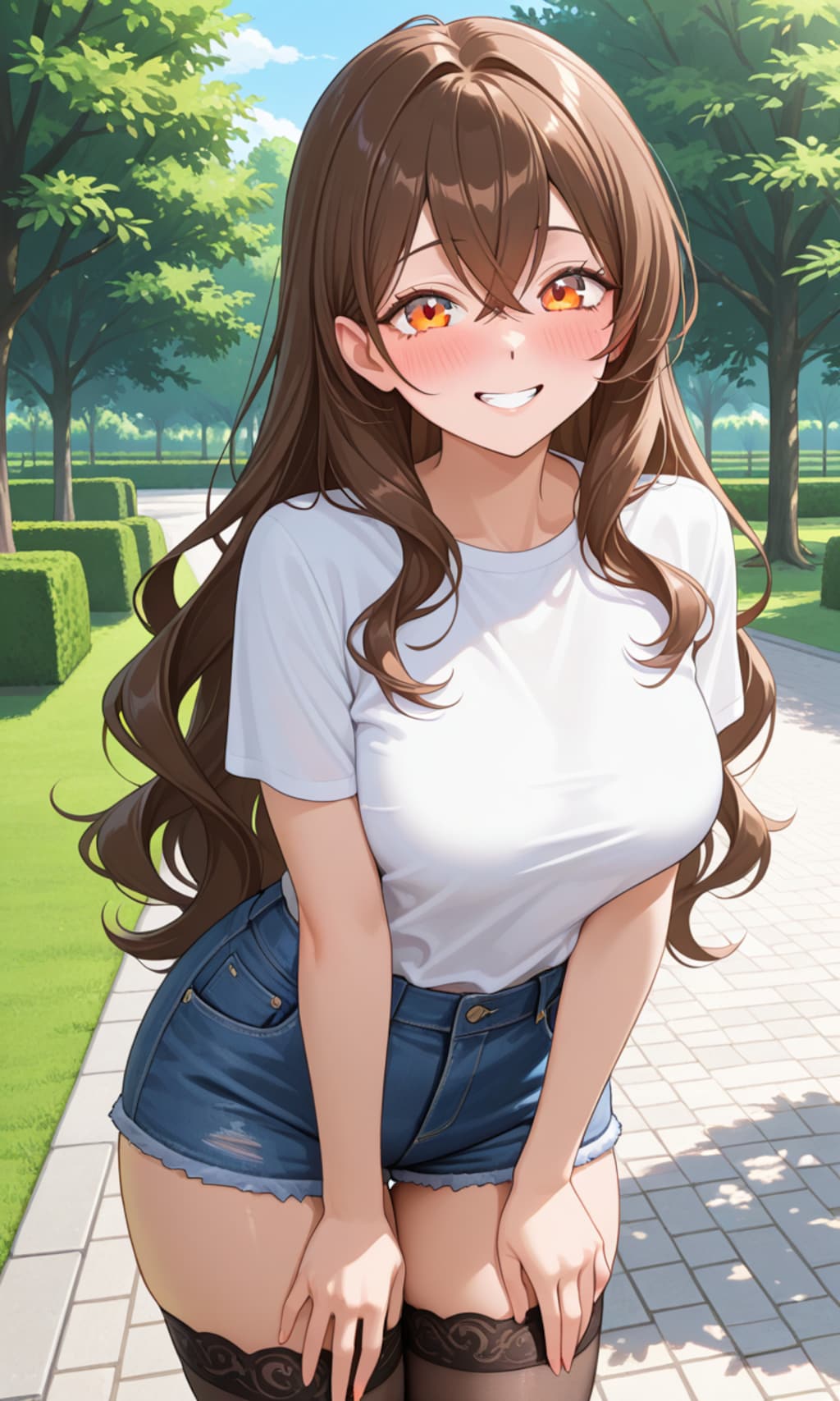 【うちの子ママ】娘のメグの服を勝手に借りて散歩してみる