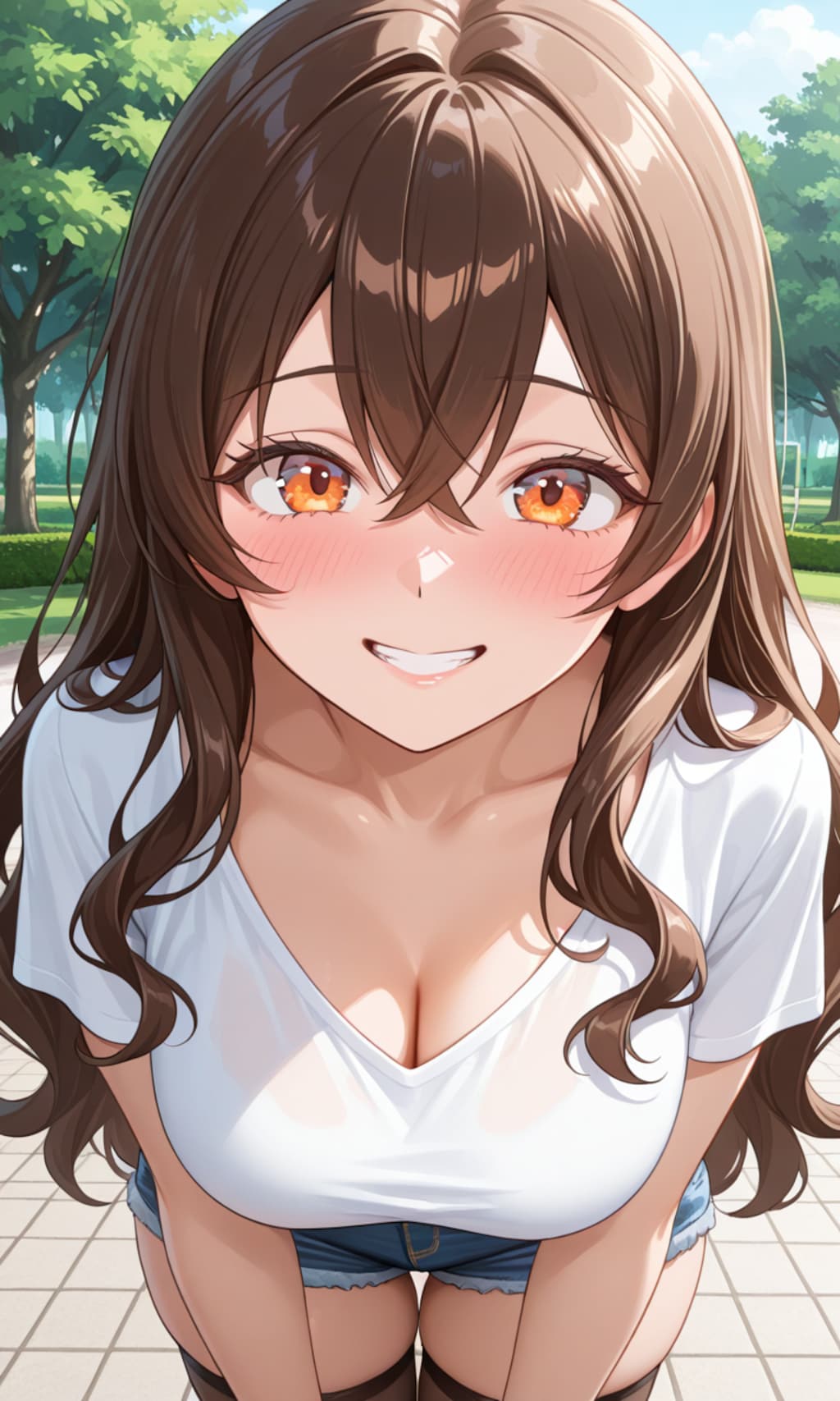 【うちの子ママ】娘のメグの服を勝手に借りて散歩してみる