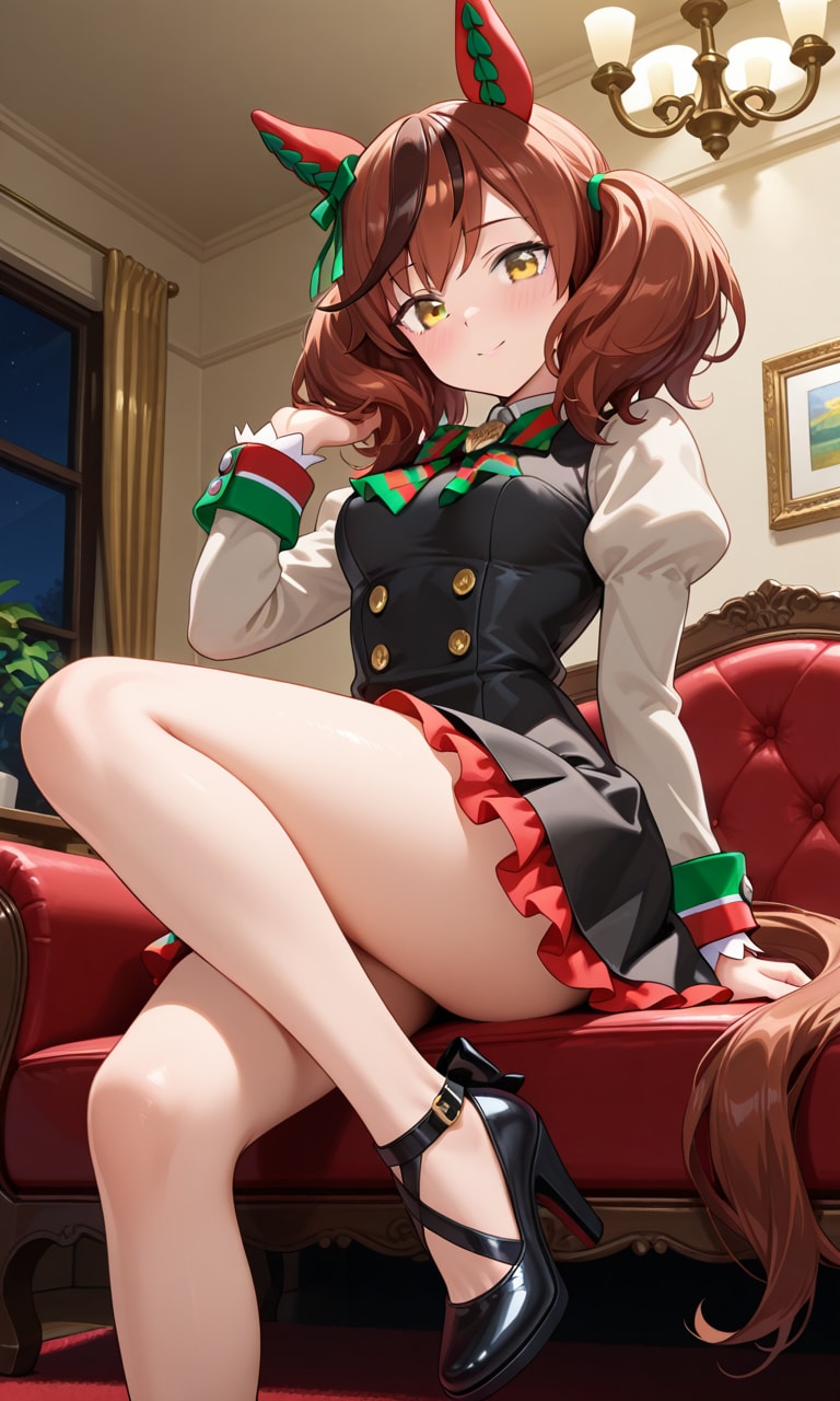 すらっとした足を見せてくれるネイチャさん