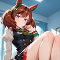 すらっとした足を見せてくれるネイチャさん 3枚目