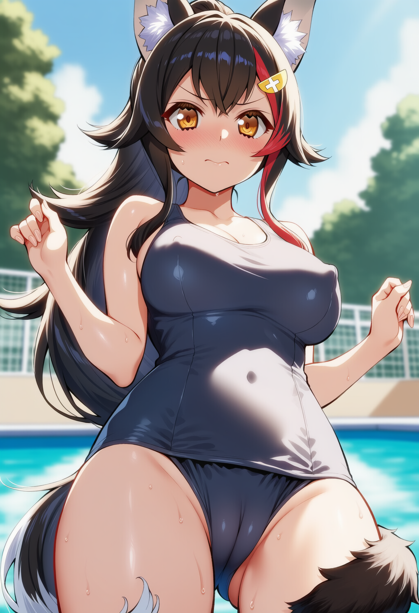 この水着少し小さいんだけど・・・（大神ミオ）