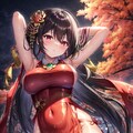 黒髪ロングぴっちり腋見せ巫女ちゃん試作 HolaraAI 3枚目