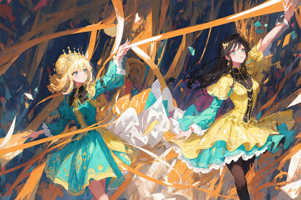 出港する船を見送るお嬢様方