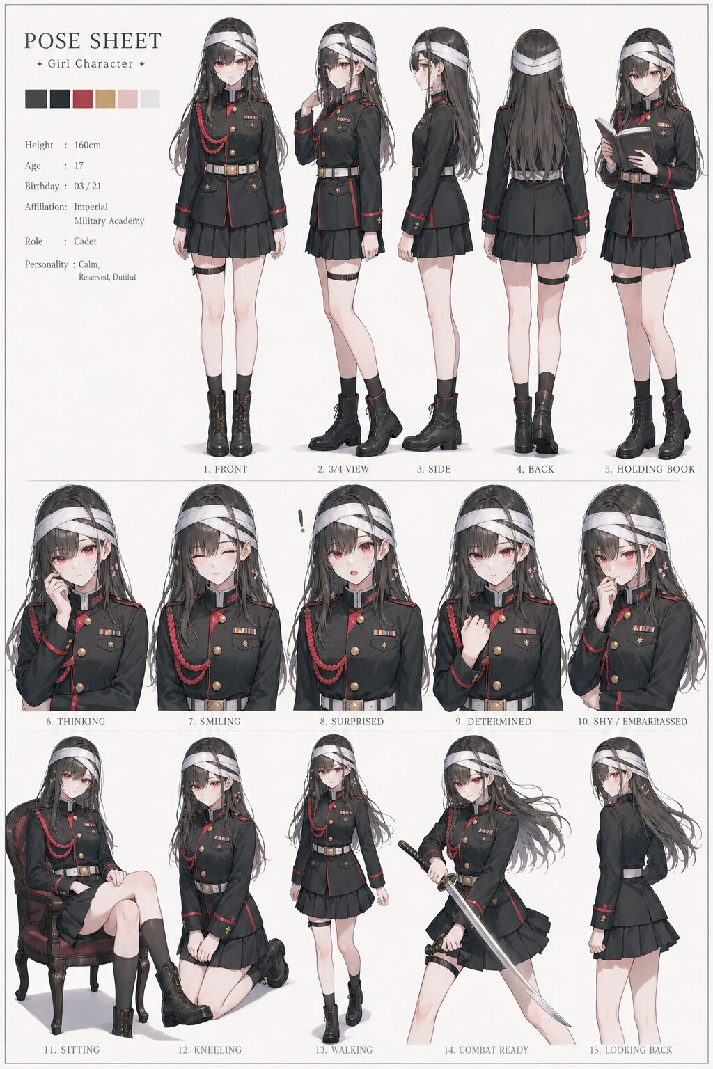 包帯軍服系の女の子 | の人気AIイラスト・グラビア