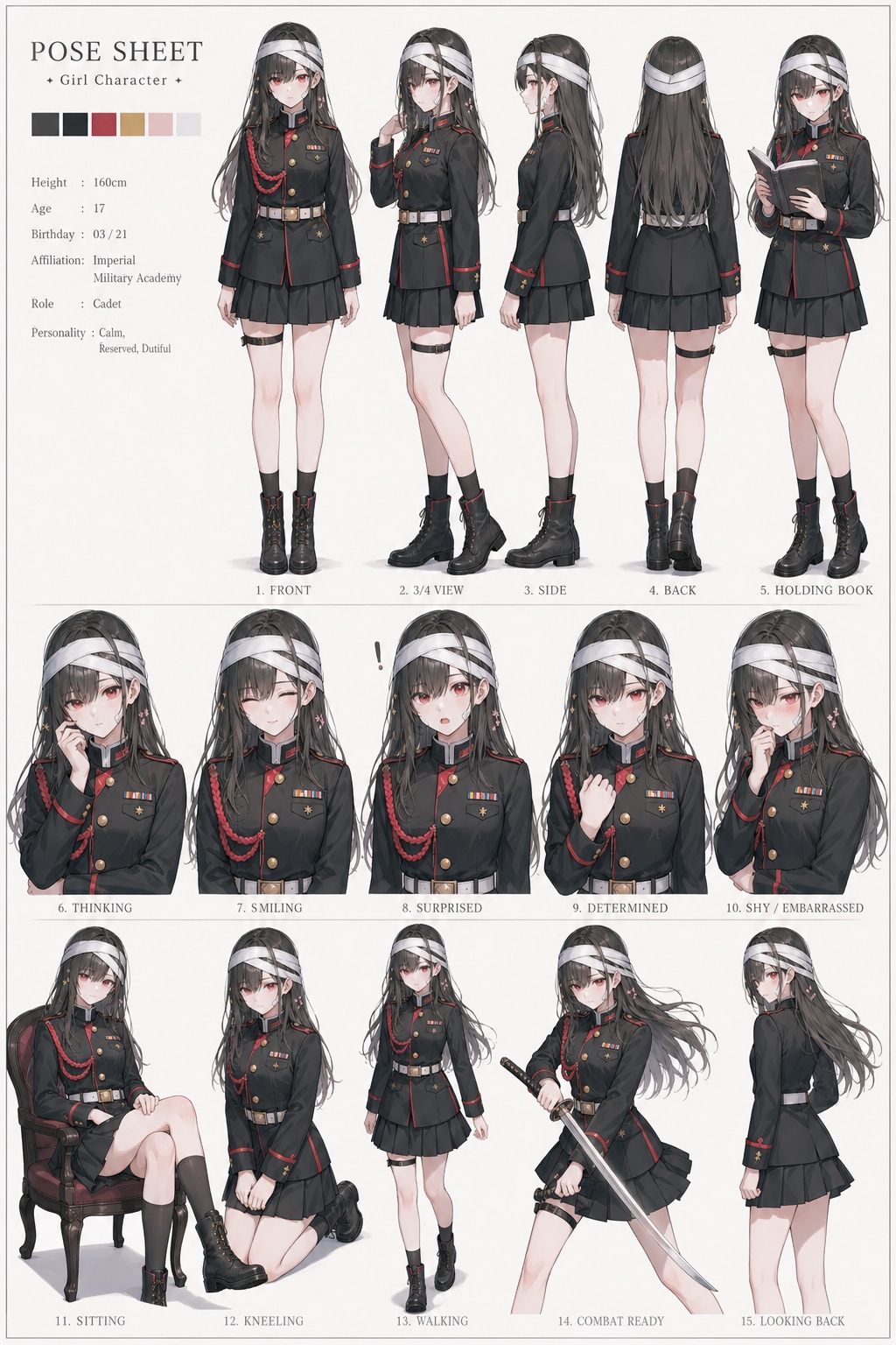 包帯軍服系の女の子