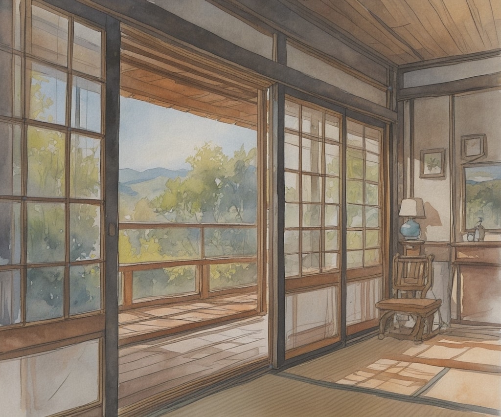 プロンプトテスト：indoors, grasses,