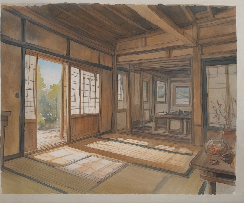 プロンプトテスト：indoors, grasses,