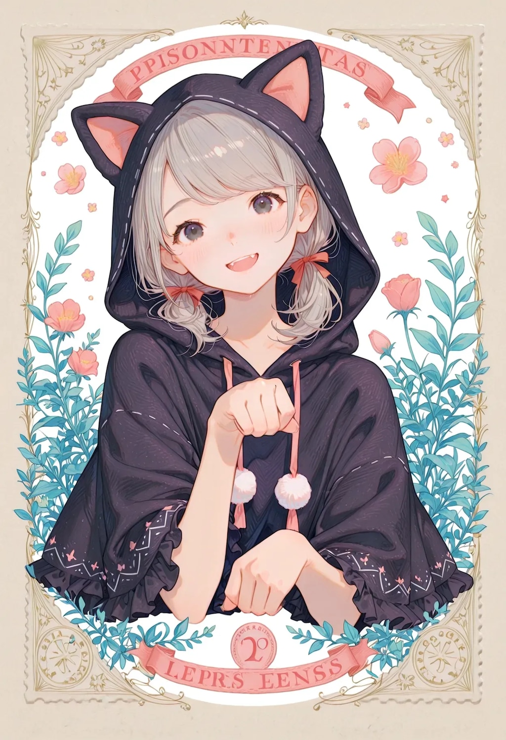 クロネコ頭巾な雪華ちゃん