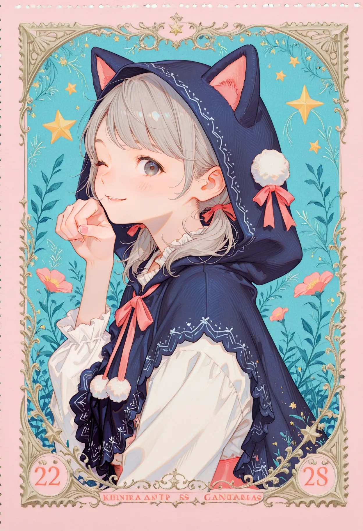 クロネコ頭巾な雪華ちゃん | の人気AIイラスト・グラビア