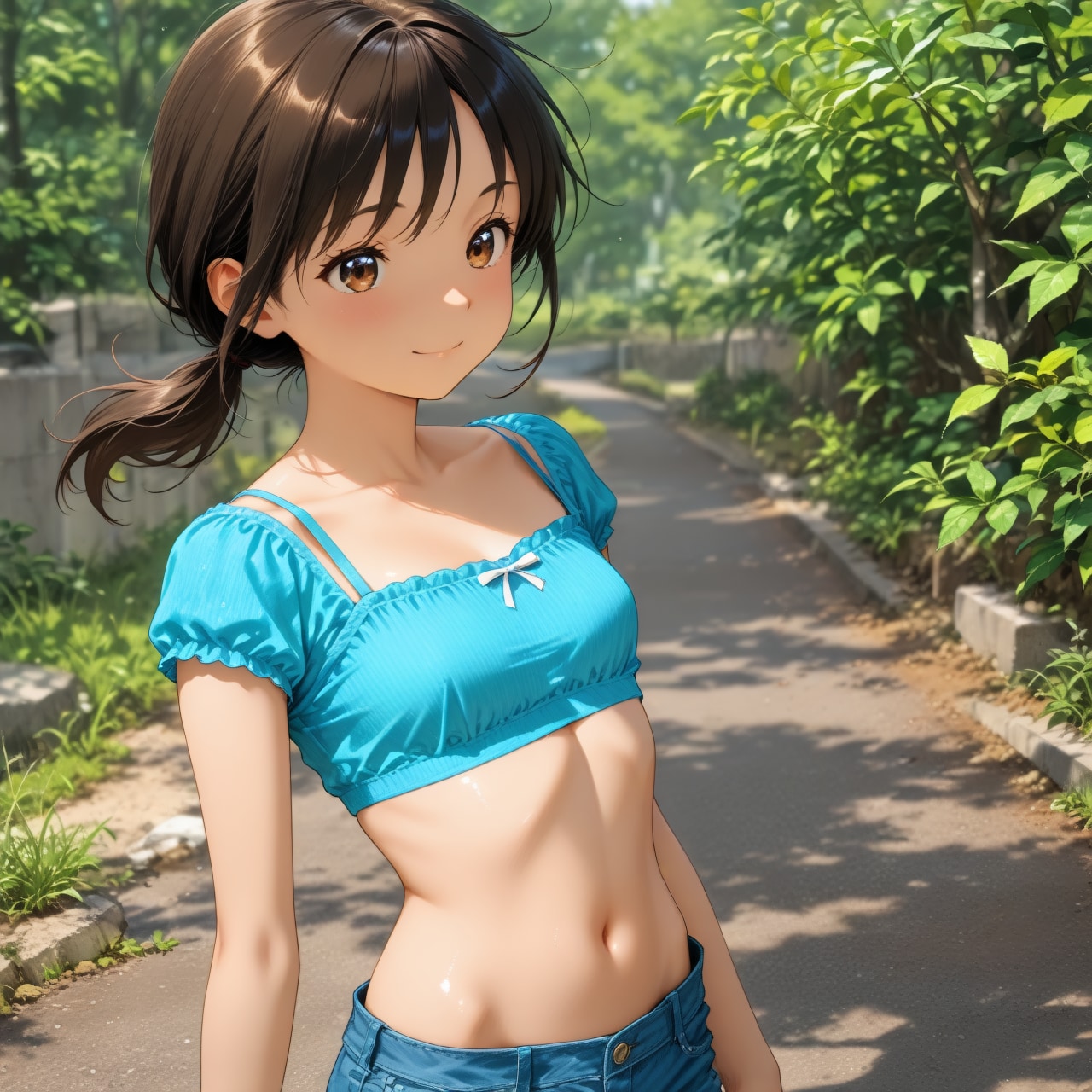 ショートデニムパンツ😊