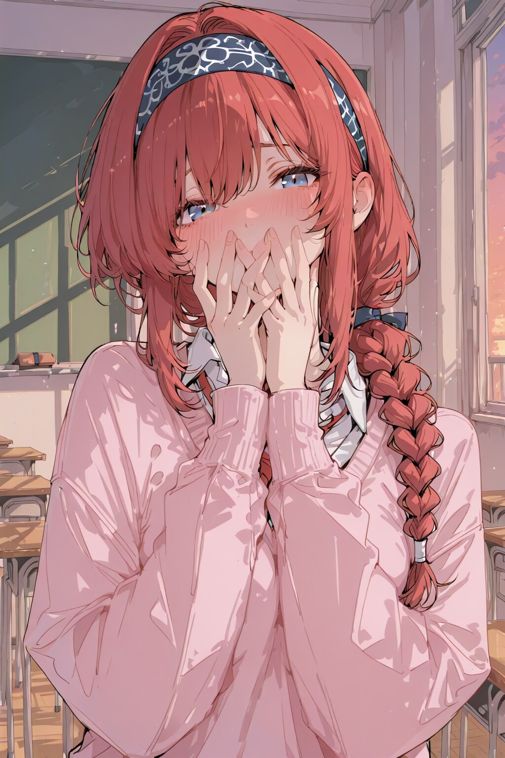 夕暮れ教室の男の娘