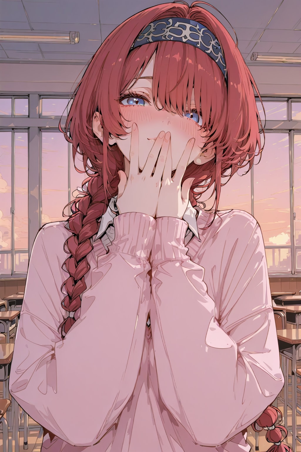 夕暮れ教室の男の娘