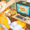 キツネさんハンバーガー中 2枚目