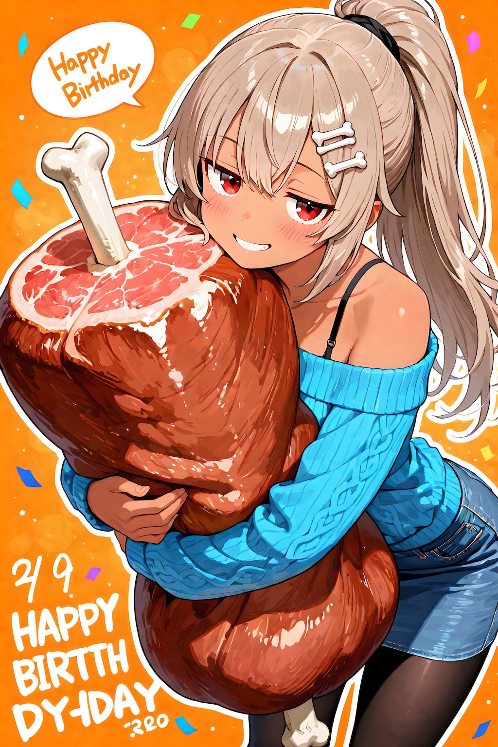 おにくちゃんお誕生日おめでとうございます！🎉🍖