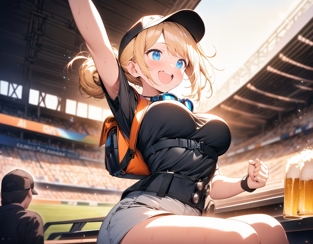 野球場でビール姉さんXL