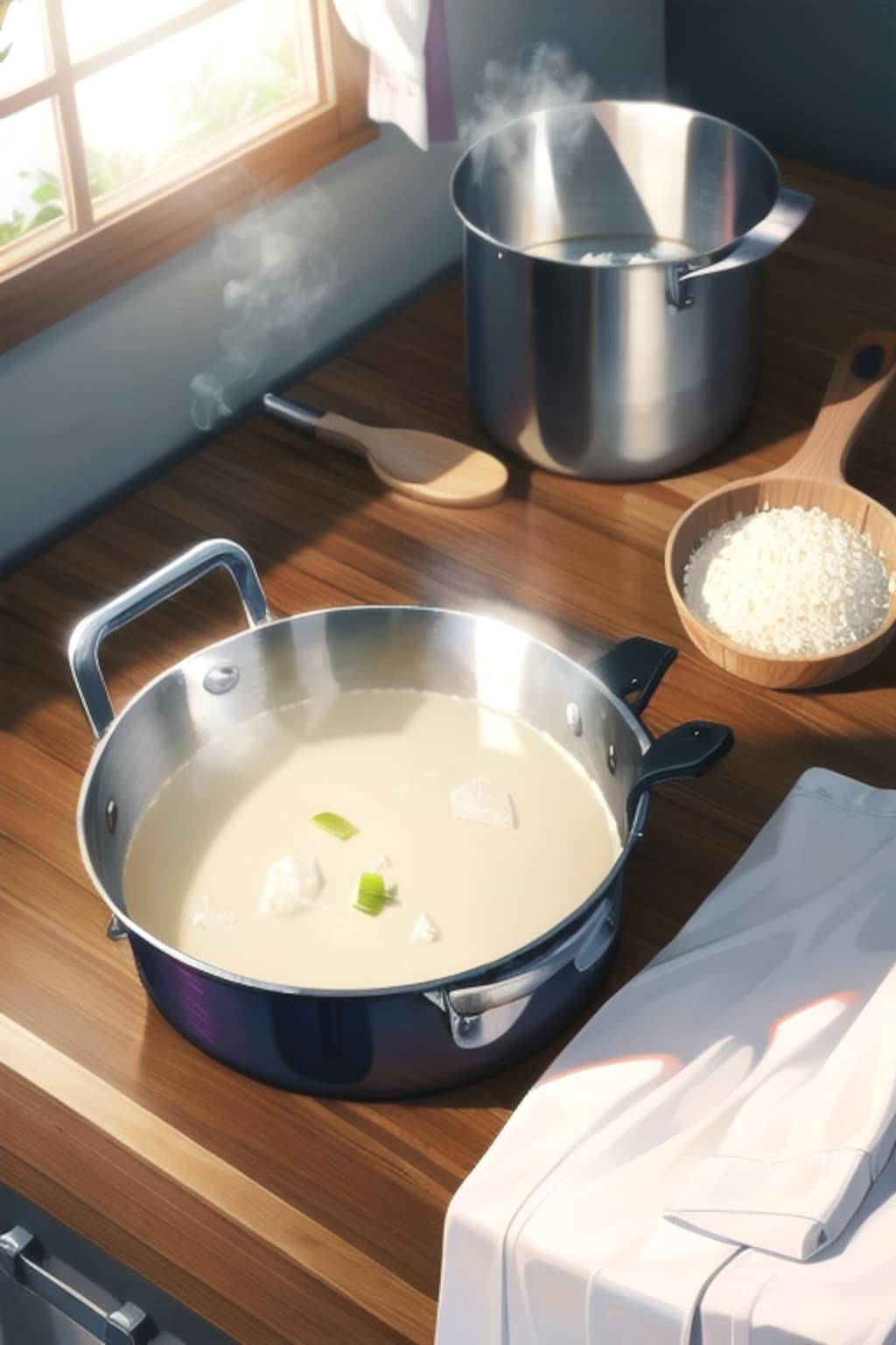 鍋と布巾