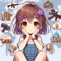 世界情勢を憂いている女の子 5枚目