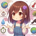 世界情勢を憂いている女の子 3枚目