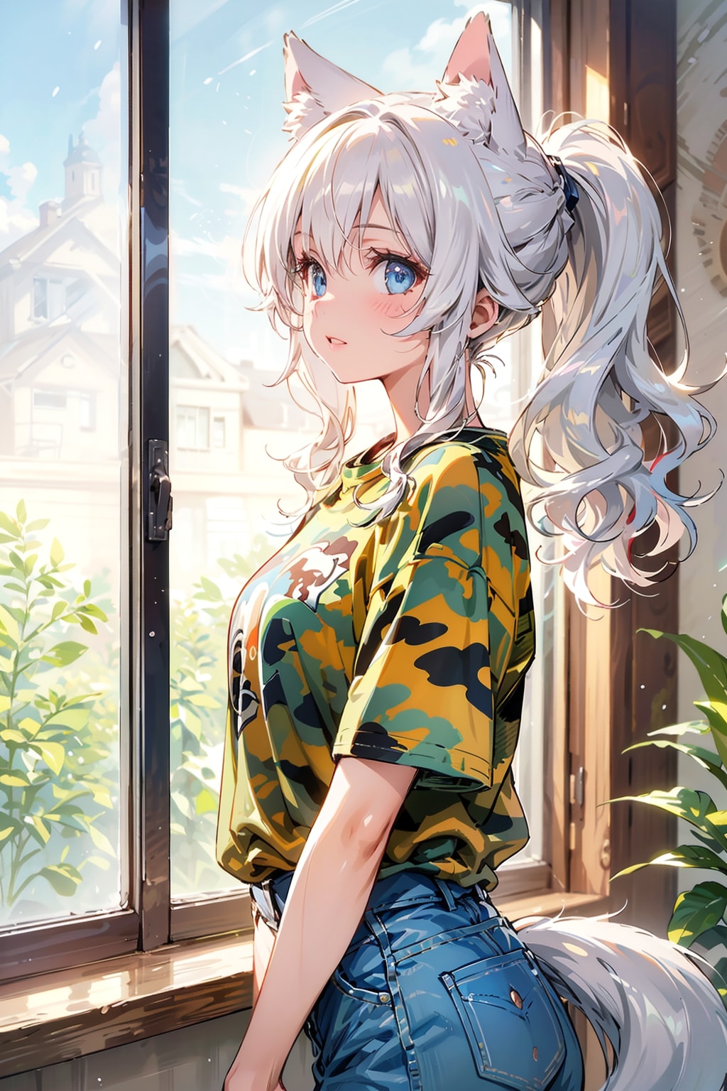 オフの日のウルフちゃん🐺✨ | の人気AIイラスト・グラビア