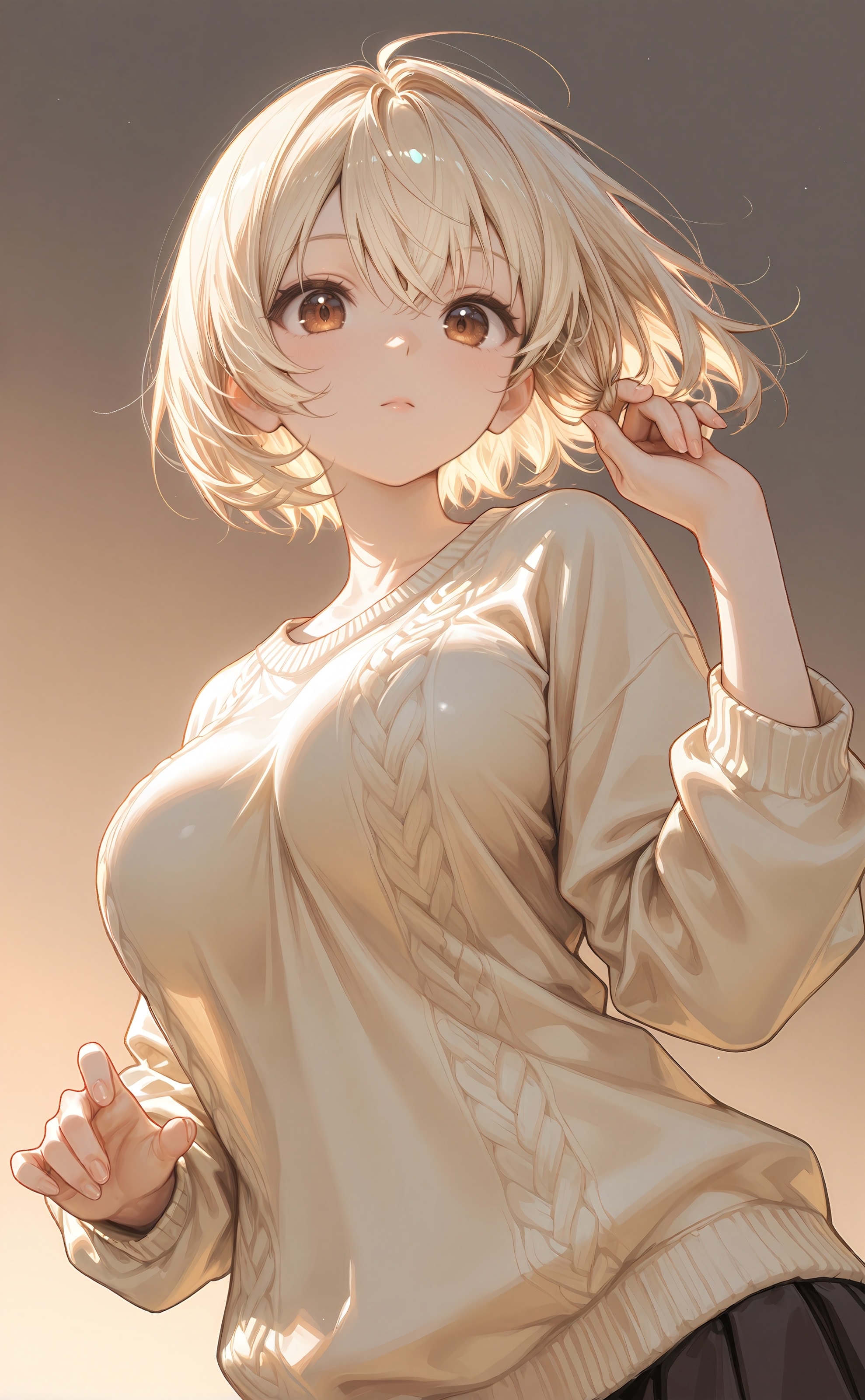朝の光の中で
