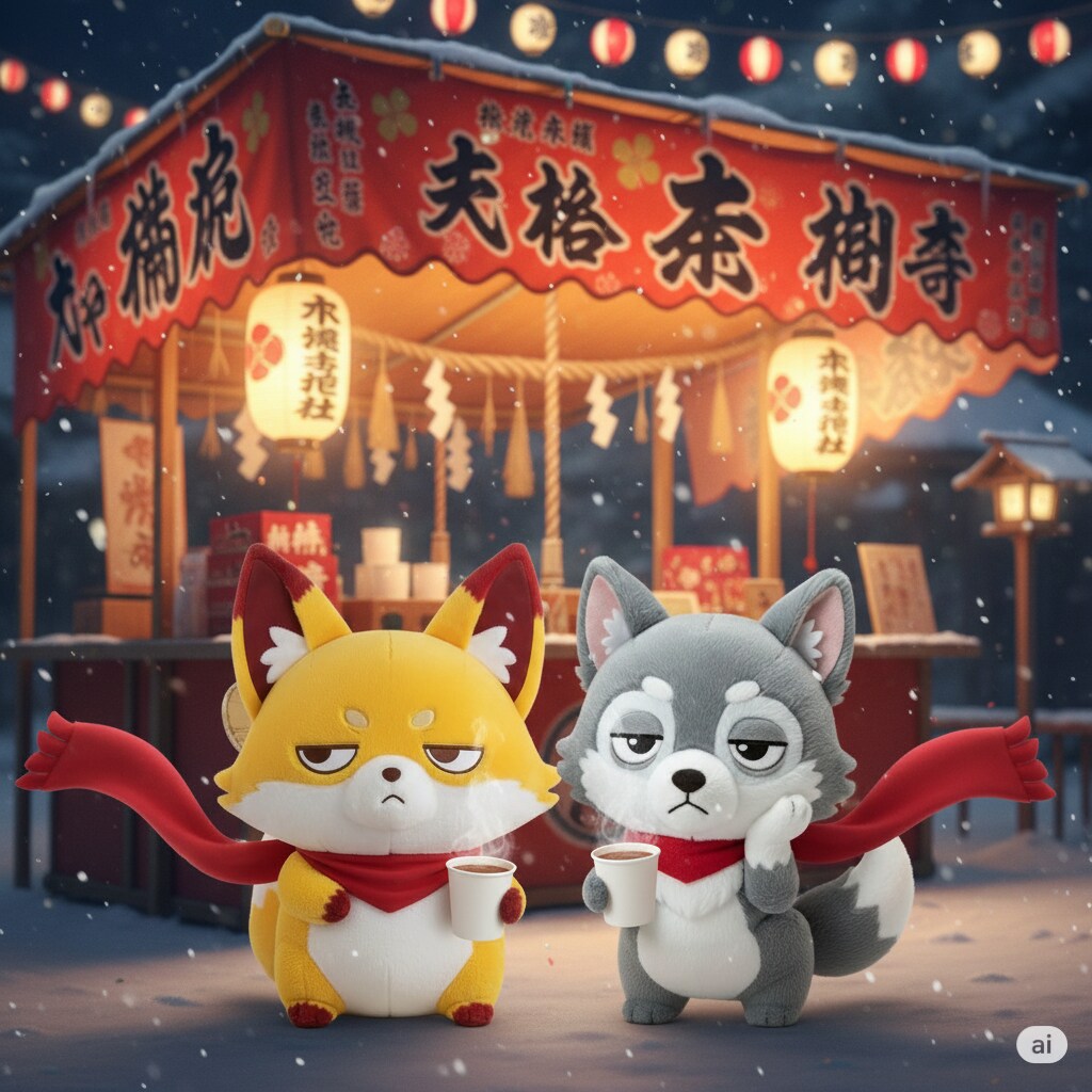 【狐狼のだれやめ】初詣のあとの、妥協 | の人気AIイラスト・グラビア