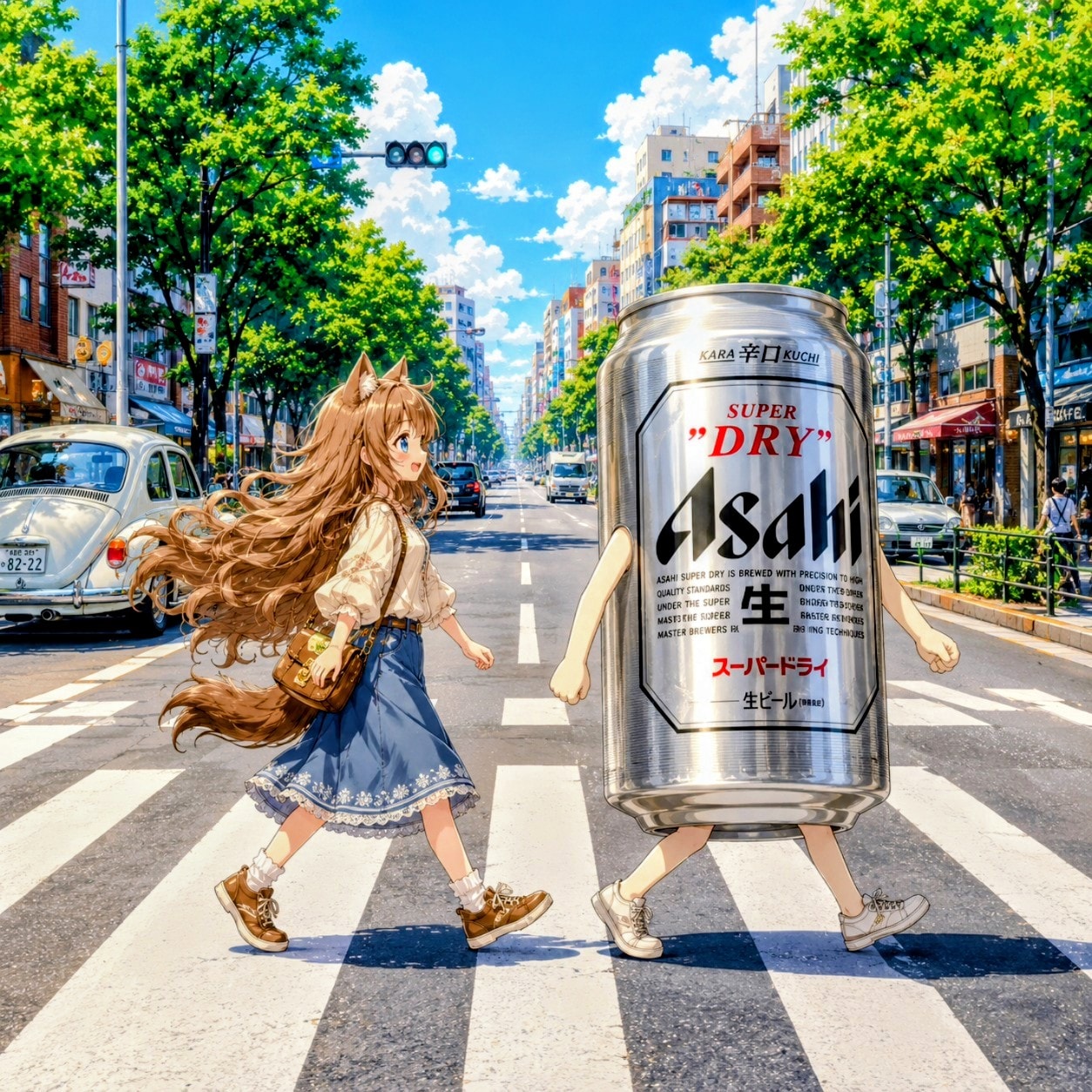 アビイ・ロードを歩く小さな女の子