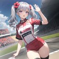 レースクイーン役をお願いされるエルファシアさん16歳 2枚目