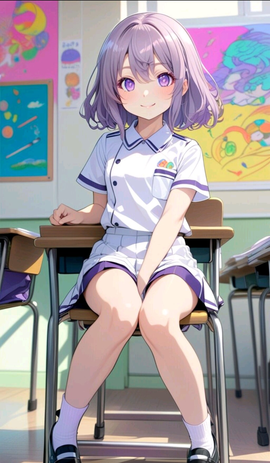 紫髪の小さな女の子